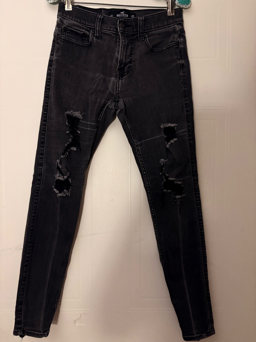 Hollister Black Distressed Skinny Jeans